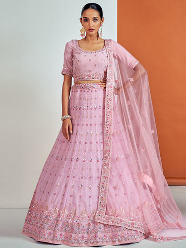 Pink Colour Trendy Look Designer Semi-Stitched Lehenga Choli at Rs 6135 in  Surat