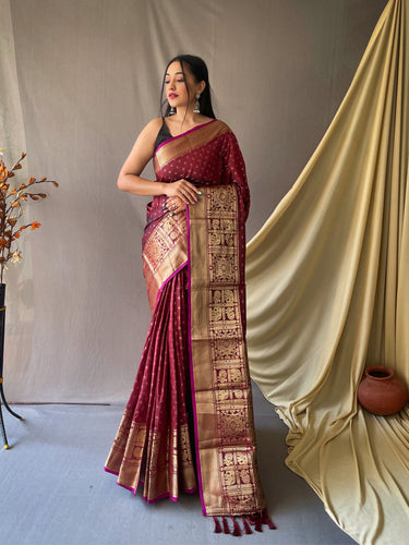 Laxmipati Chiffon butti Mustard Brown Saree (6549) in Dhar at best price by  Fancy Tex - Justdial