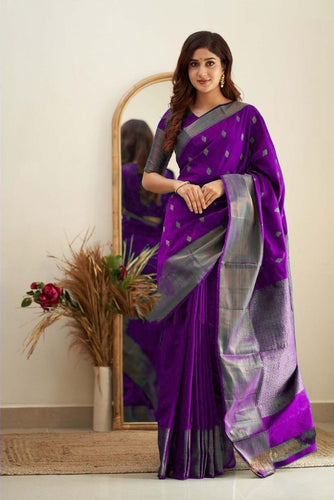 Utsav wear saree shop, Plum purple silk sarees, round neck