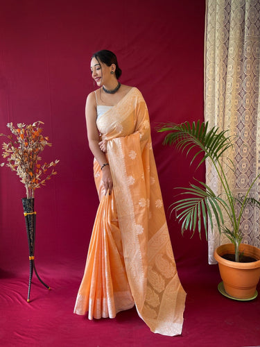 Linen Saree – Bahuji - Online Fashion & Lifestyle Store