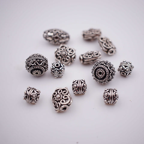 Bali Sterling Silver Bead | Drum | 11 x 9.5mm | 1 piece