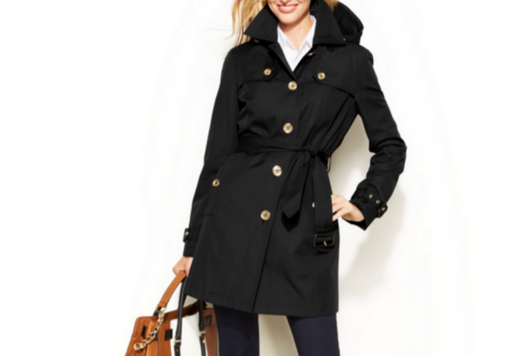 MICHAEL KORS Black Belted Trench Coat w/o Hood Size XS – Style Exchange  Boutique PGH