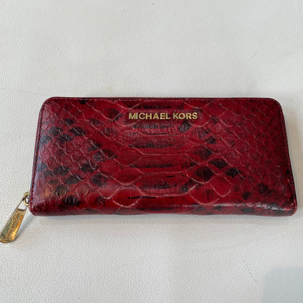 michael kors snakeskin wallet