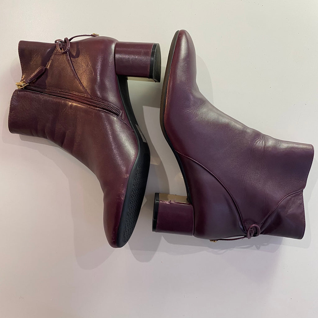 TORY BURCH Laila Leather Purple/Merlot Bootie Size  – Style Exchange  Boutique PGH