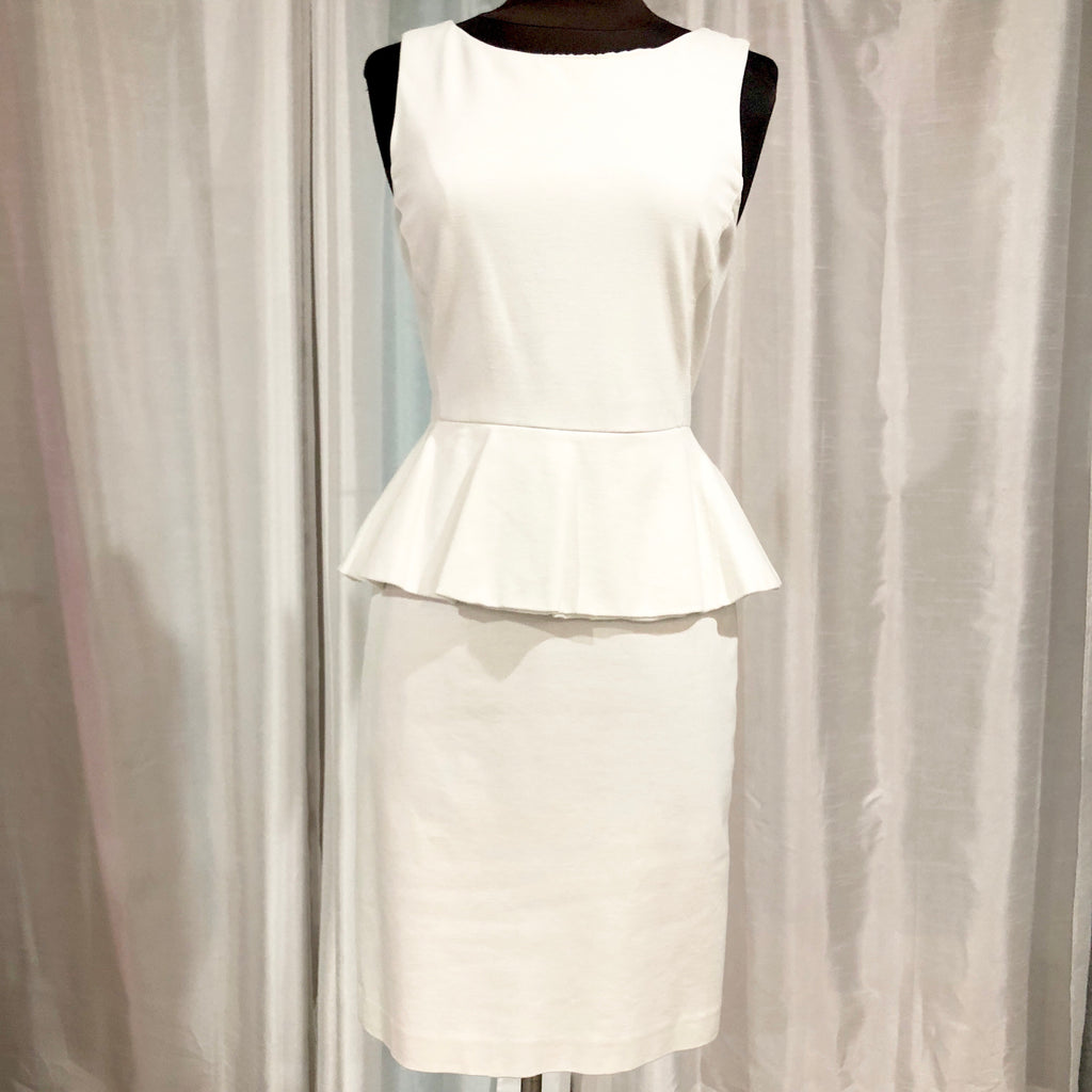 white form fitting dress