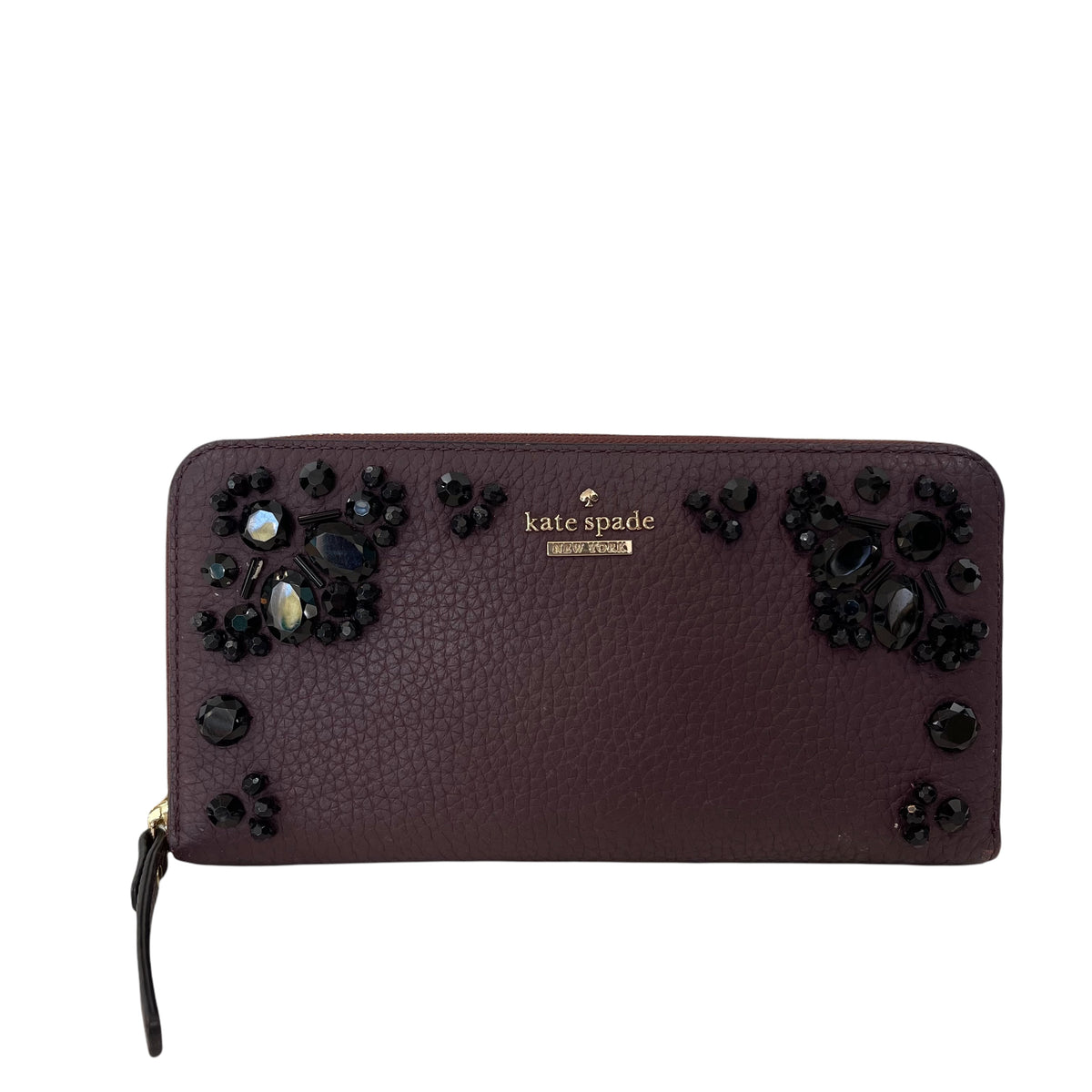 KATE SPADE Deep Plum Embellished Neda Anderson Way Wallet – Style Exchange  Boutique PGH
