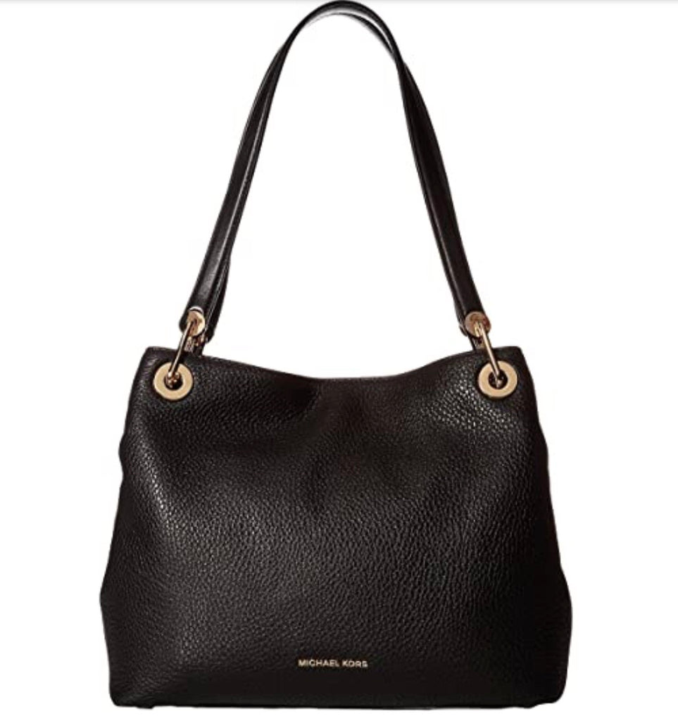 michael kors raven pebbled leather tote