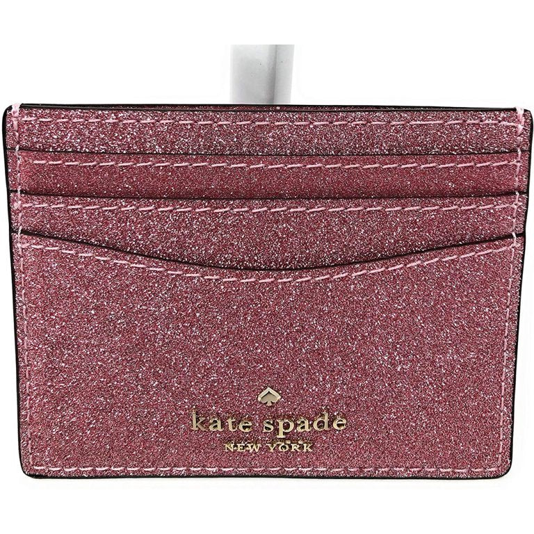 KATE SPADE Small Slim Glitter Card Holder Blush NWT – Style Exchange  Boutique PGH