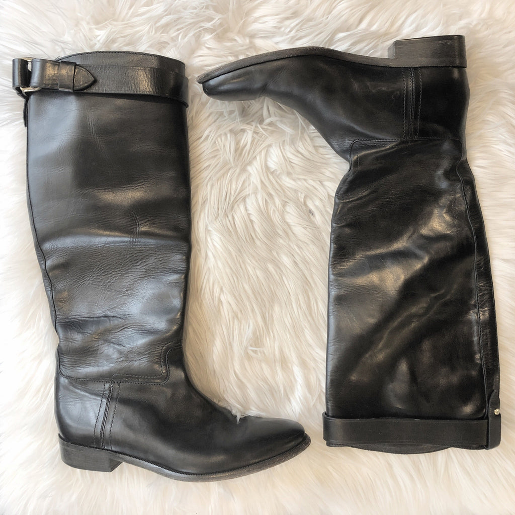 burberry leather riding boots