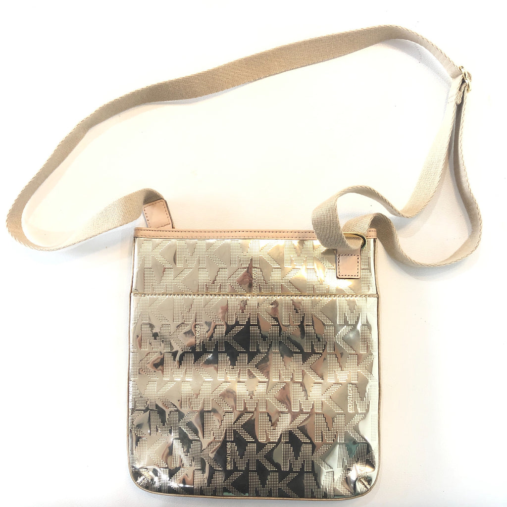 michael kors gold metallic purse