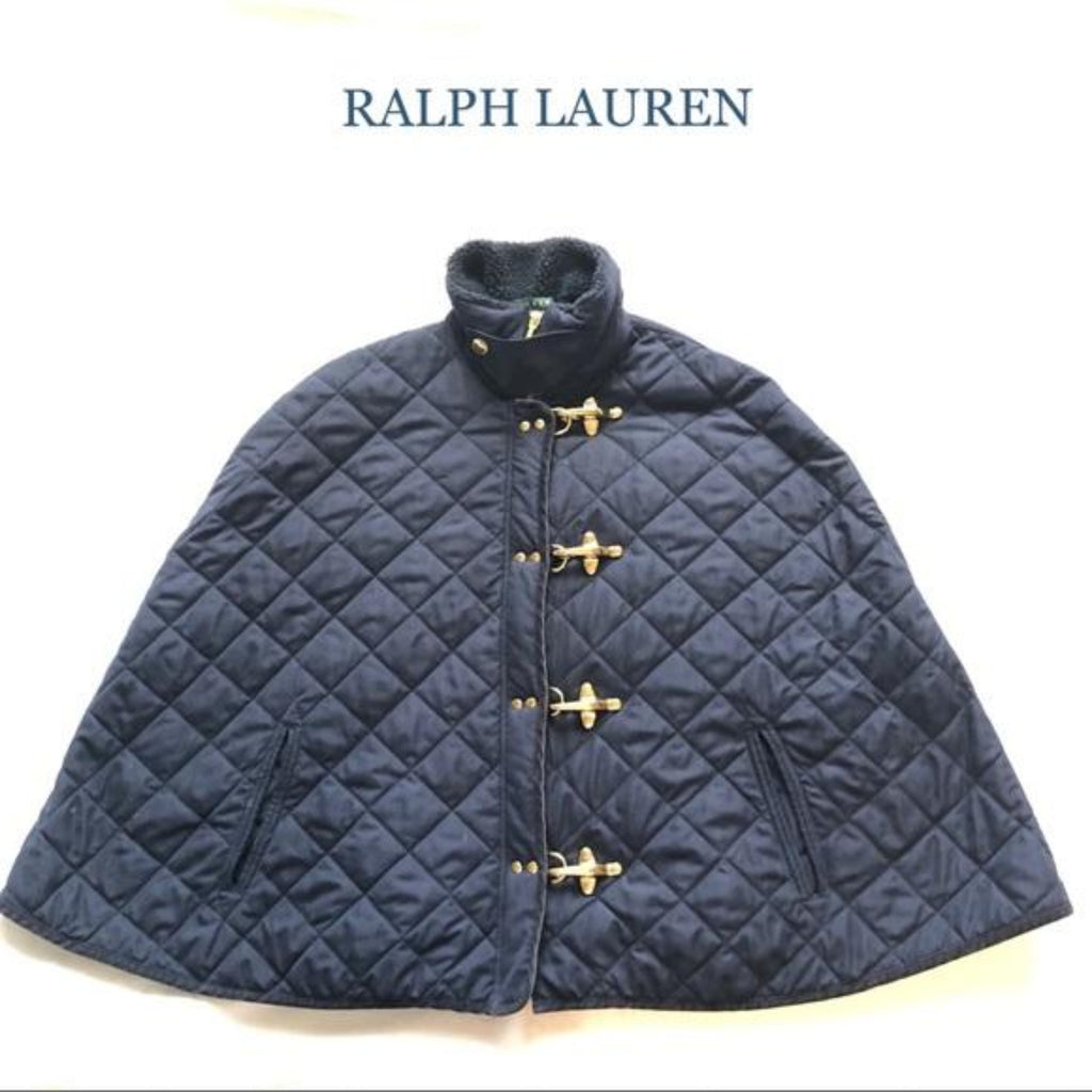 RALPH LAUREN Navy Blue Quilted Cape Coat Size S – Style Exchange Boutique  PGH