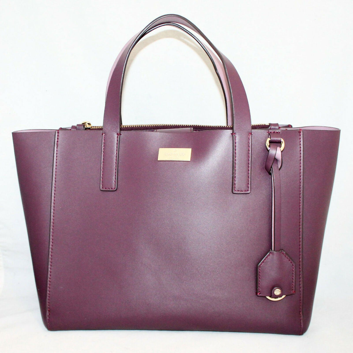 KATE SPADE NEW YORK Deep Purple Plum Putnam Drive Small Nelle Leather –  Style Exchange Boutique PGH