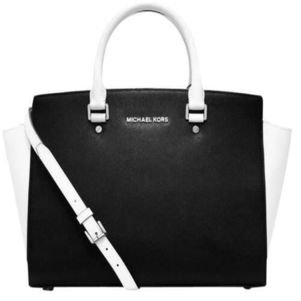 MICHAEL KORS Black Optic Selma Satchel Bag – Style Exchange Boutique PGH
