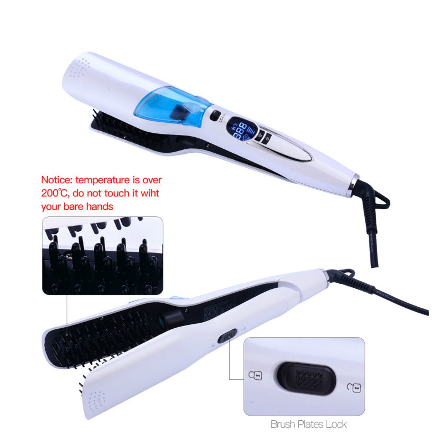 Ceramic hair straighteners with steam фото 79