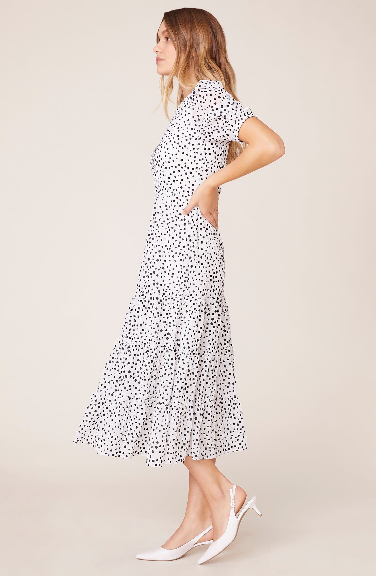 bb dakota polka dot dress