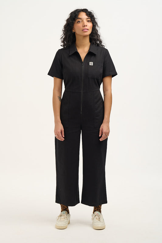 Riley Jumpsuit: ORGANIC COTTON - Black – Lucy & Yak