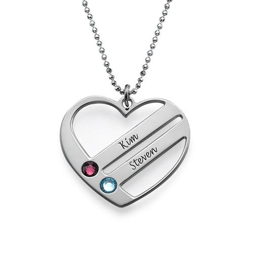 heartbeat necklace with name