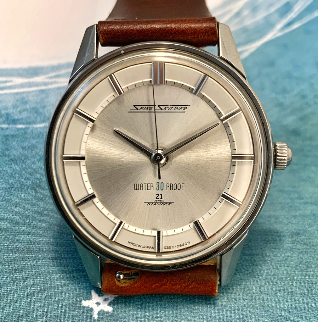 STUNNING~EARLY 60s SEIKO SKYLINER WITH SUNKEN DIAL – RETROWATCHGUY