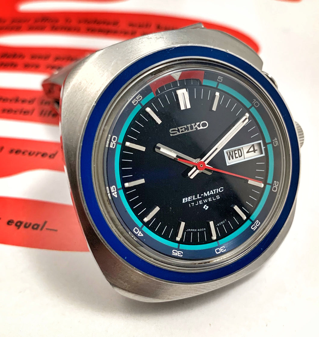 GORGEOUS~APRIL 1972 SEIKO BELLMATIC 4006-6027 ALARM – RETROWATCHGUY