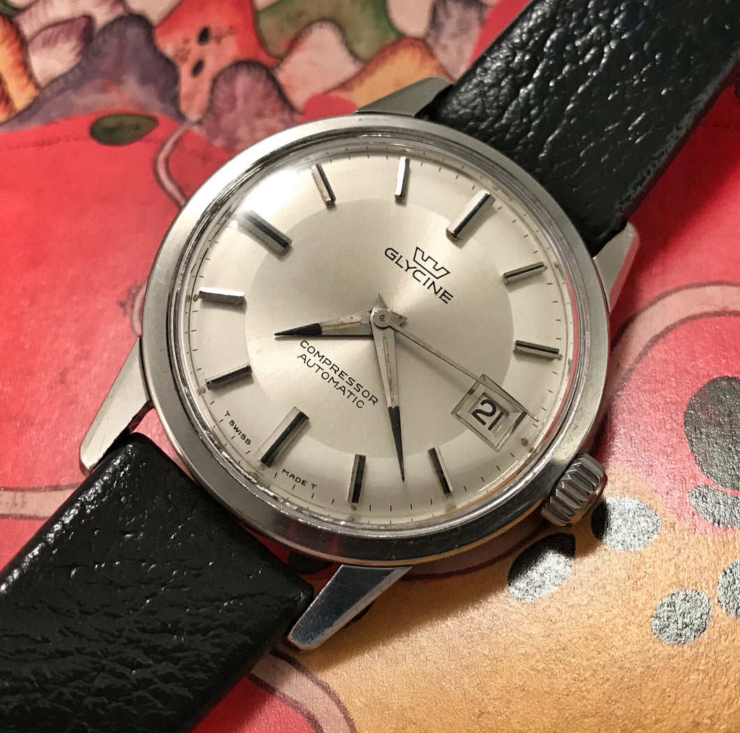 1960s GLYCINE EPSA SINGLE CROWN COMPRESSOR DRESS DIVER – RETROWATCHGUY