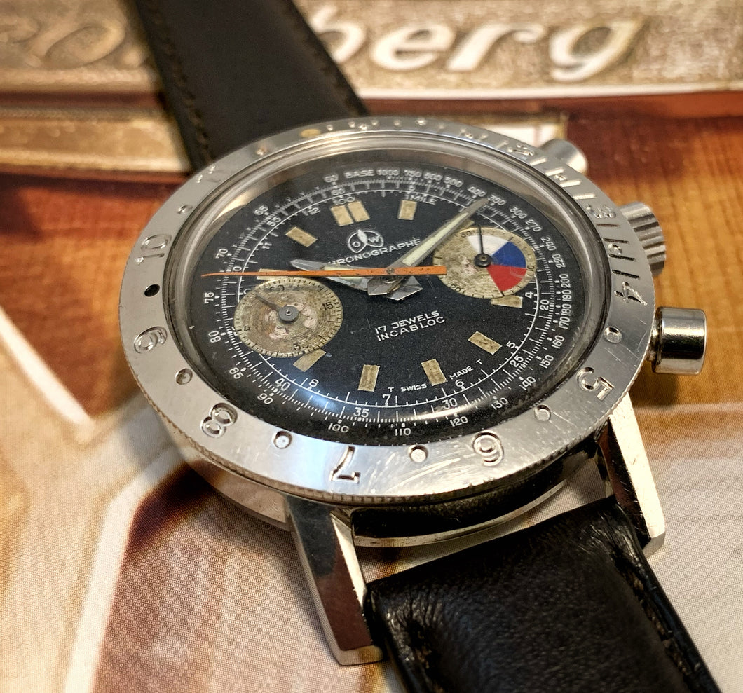 RUGGED~60s OLLECH & WAJS VALJOUX 92 YACHTING CHRONO – RETROWATCHGUY