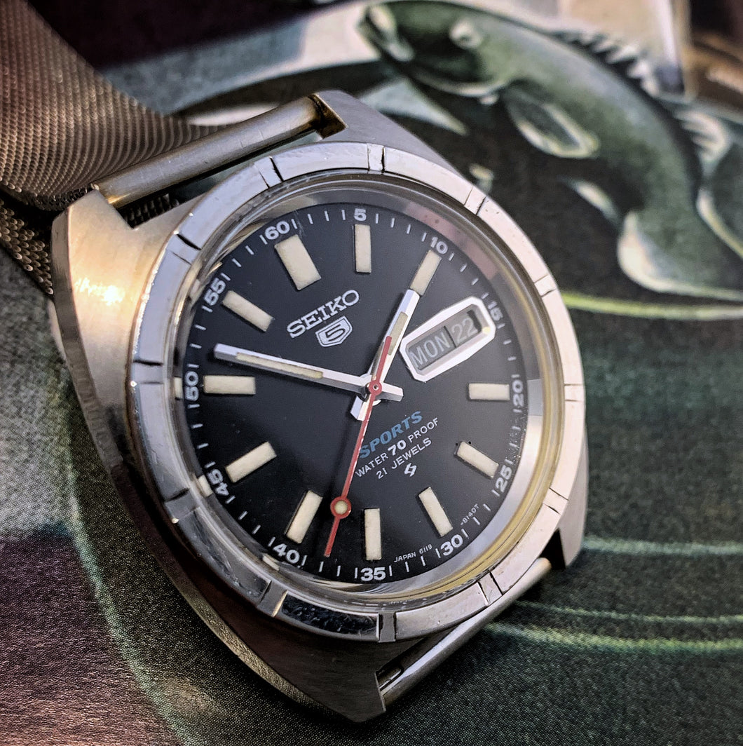 SHARP~FEB 1968 SEIKO 5 6119-8040 PROOF AUTOMATIC – RETROWATCHGUY