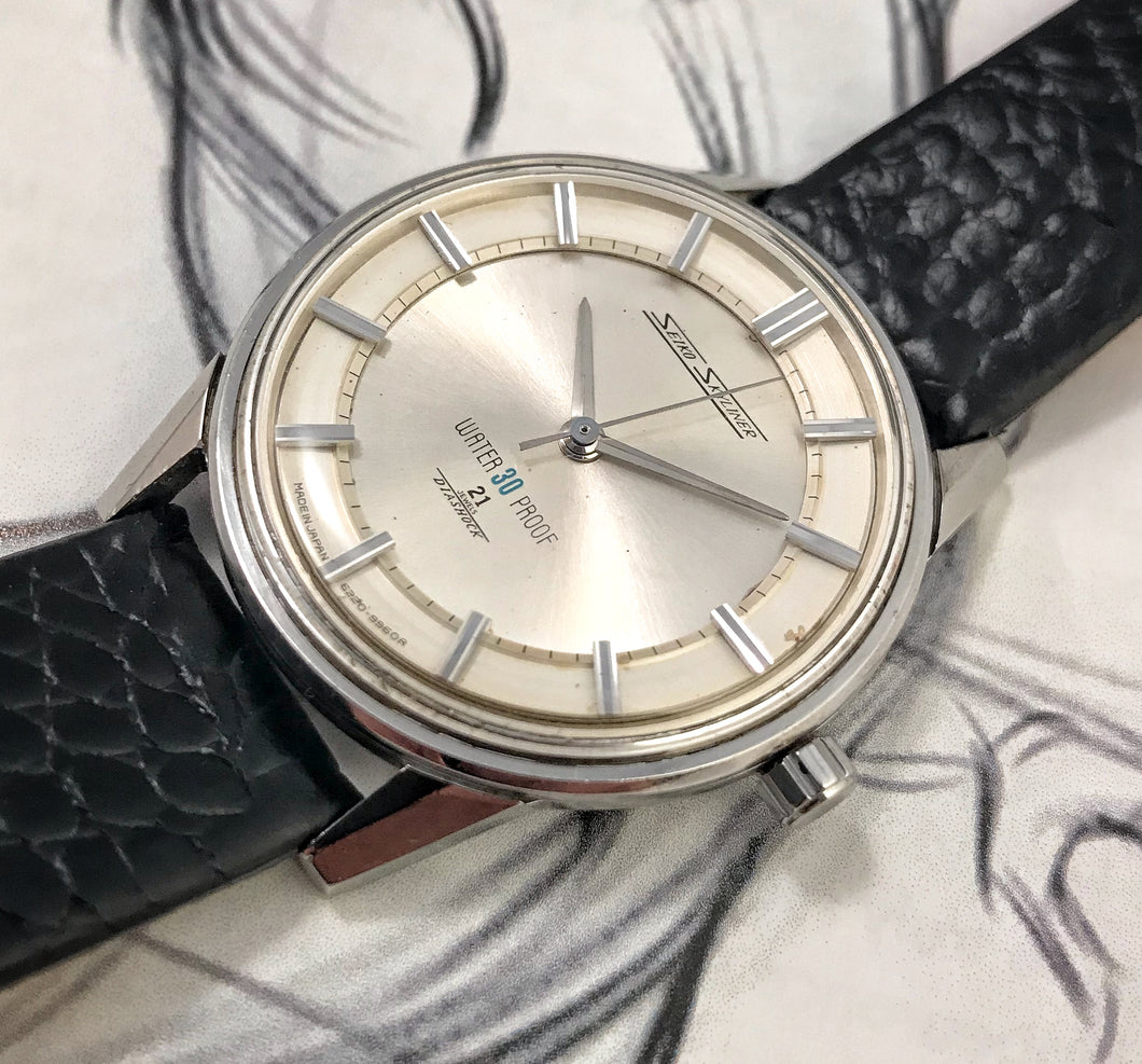 SLEEK~1964 SEIKO 6220-9960R SKYLINER MANUAL WINDER – RETROWATCHGUY