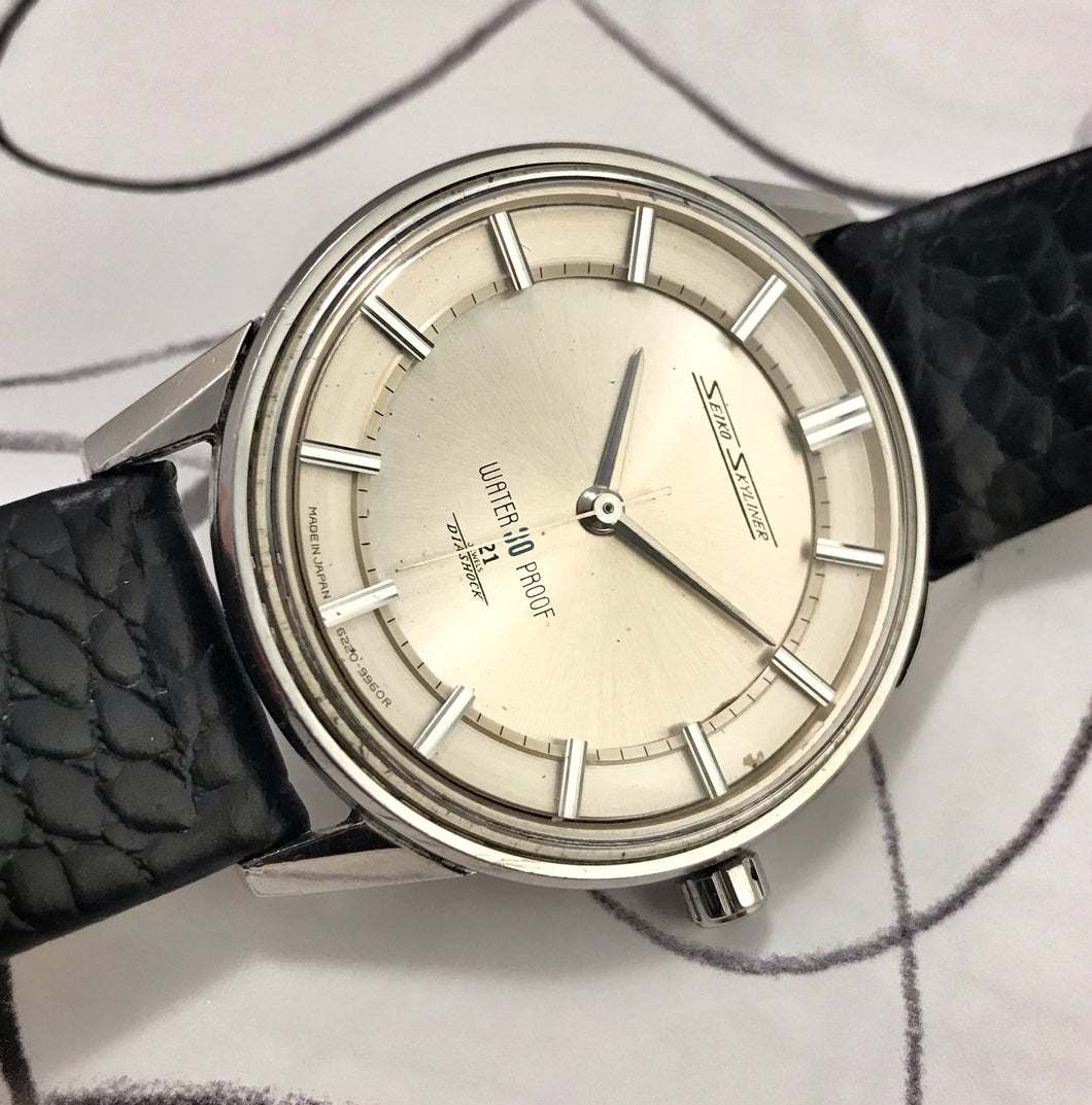 SLEEK~1964 SEIKO 6220-9960R SKYLINER MANUAL WINDER – RETROWATCHGUY