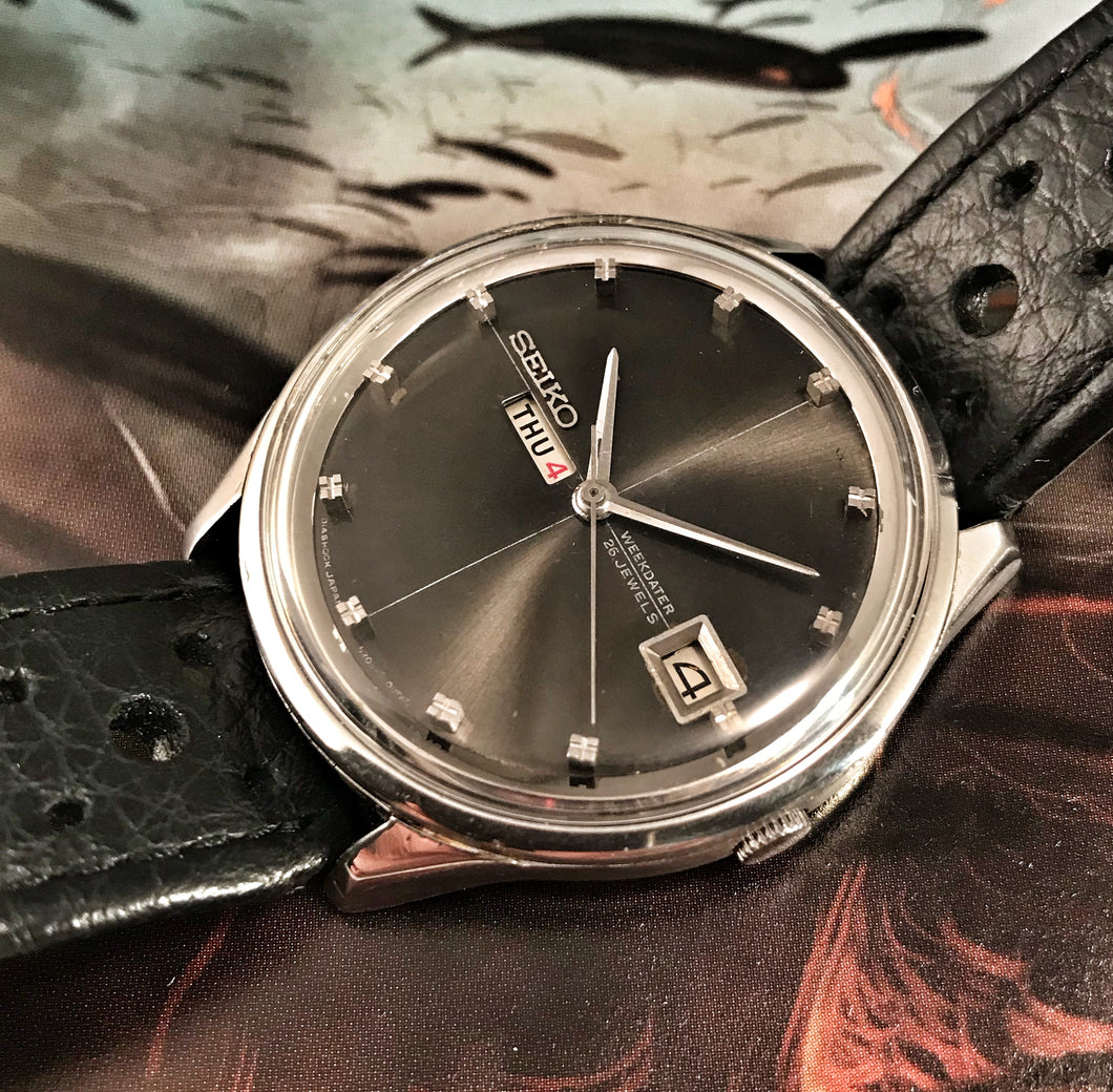 COOL~1965 SEIKO WEEKDATER 6206-9000~SERVICED – RETROWATCHGUY