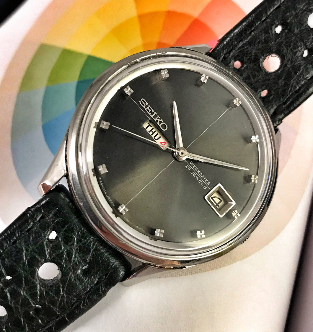 COOL~1965 SEIKO WEEKDATER 6206-9000~SERVICED – RETROWATCHGUY