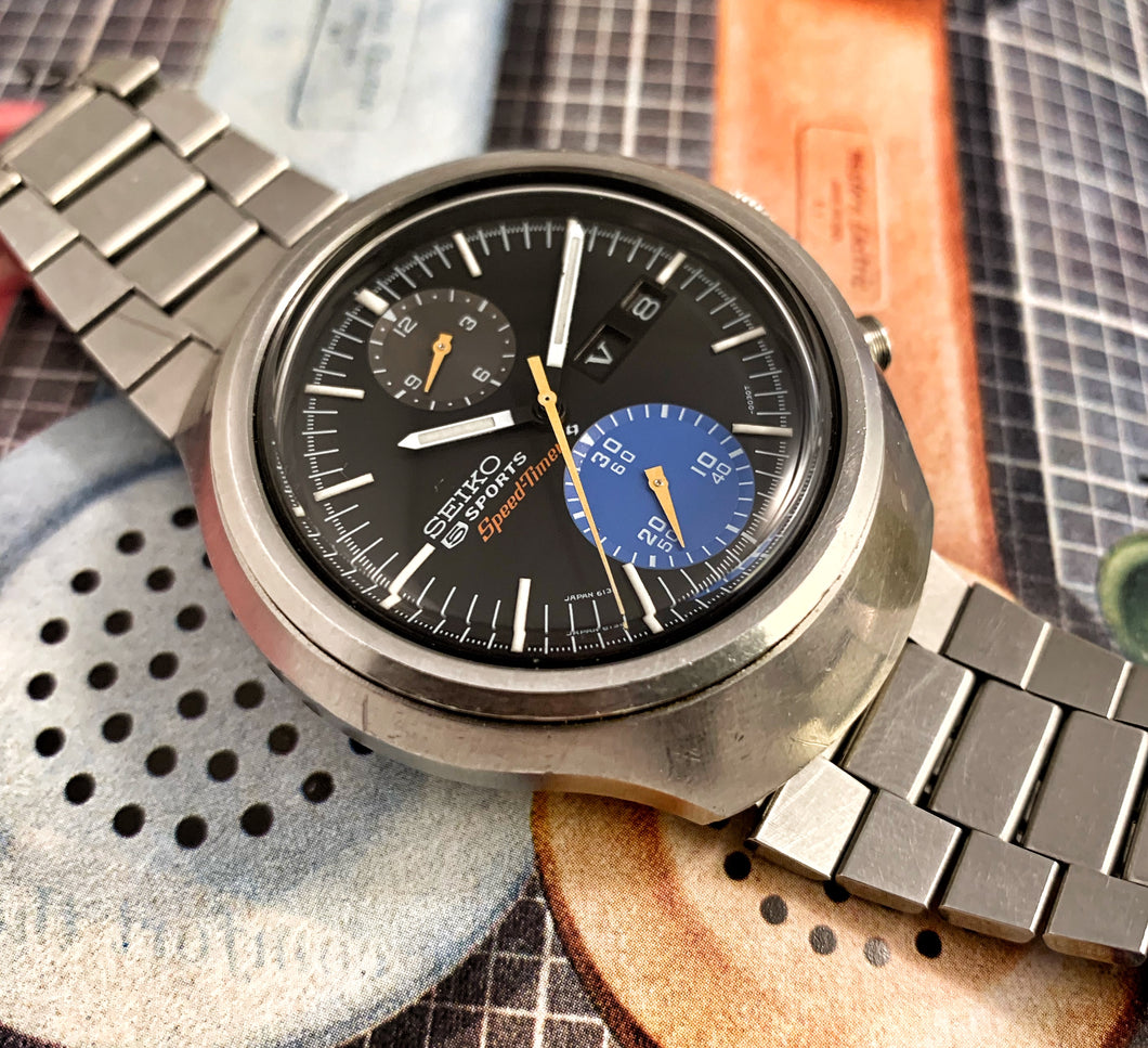 STUNNING~JUNE 1972 SEIKO TOKEI ZARA 6138-0020 SPEEDTIMER – RETROWATCHGUY