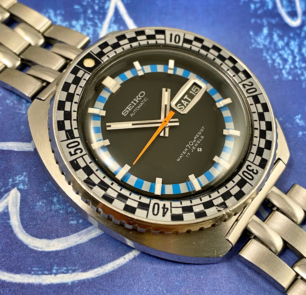 RACY~1972 SEIKO 6106-8227 RALLY DIVER – RETROWATCHGUY