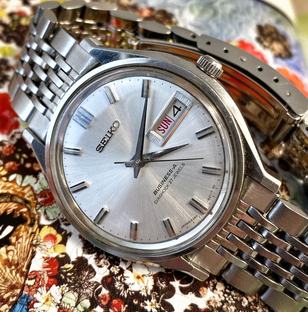 CRISP~1966 SEIKO BUSINESS-A 27 JEWEL 8346-8000 – RETROWATCHGUY