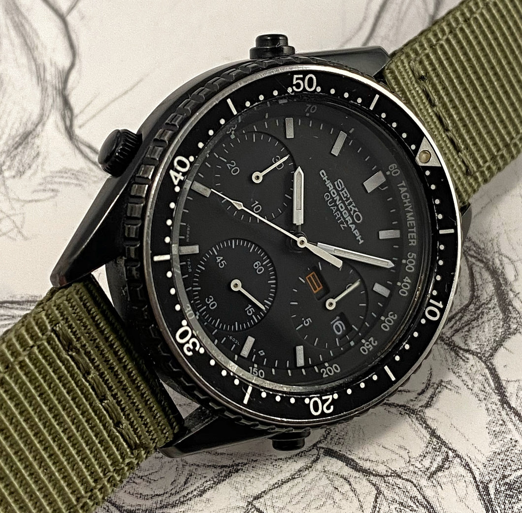 TACTICAL ~1985 SEIKO 7A38-6030 SPEEDMASTER – RETROWATCHGUY