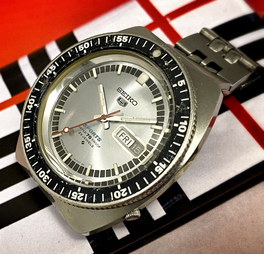 RUGGED~1968 SEIKO 5 SPORTS PROOF DIVER – RETROWATCHGUY