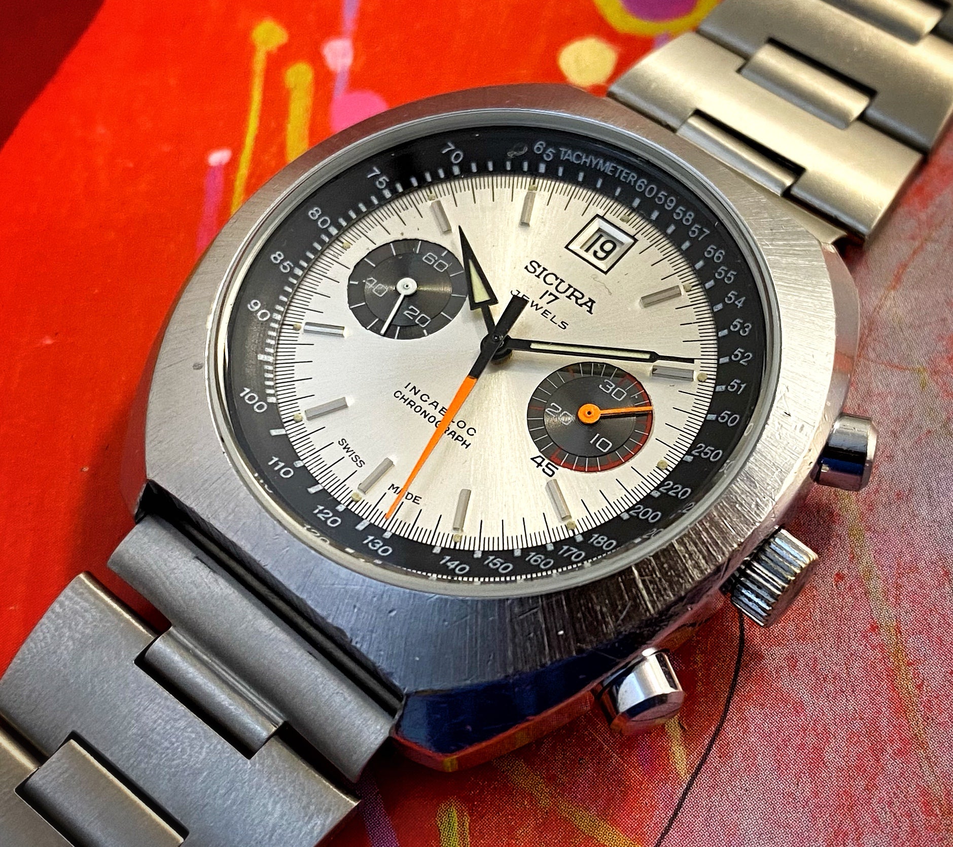 GODZILLA~70s SICURA PANDA-DIAL RALLYE CHRONO