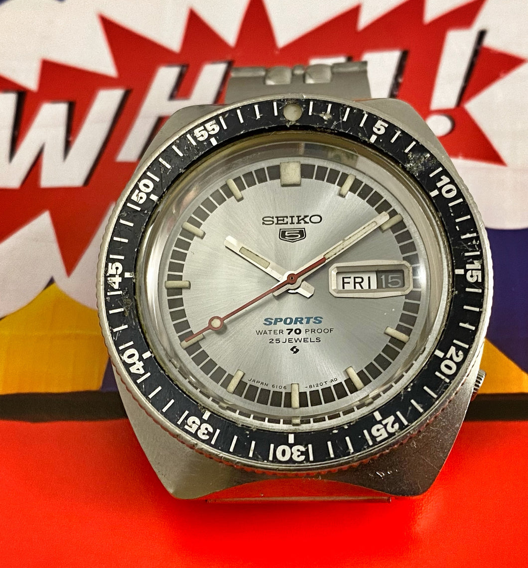 RUGGED~1968 SEIKO 5 SPORTS PROOF DIVER – RETROWATCHGUY