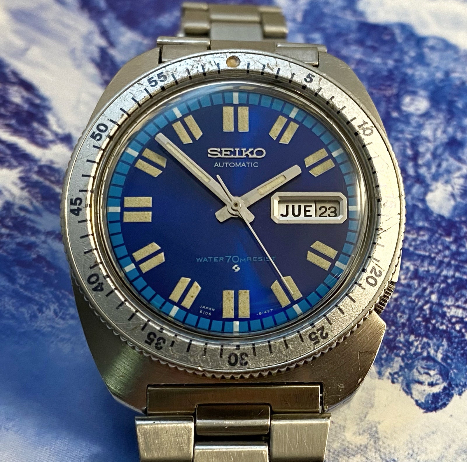 BRILLIANT~DECEMBER 1970 SEIKO CHEVRON 6106-8589 – RETROWATCHGUY