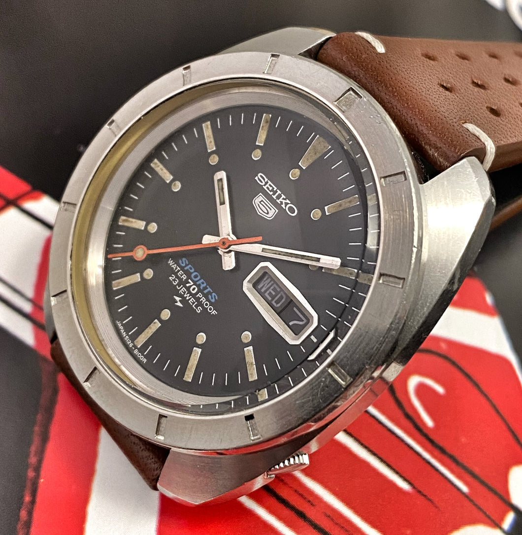 SHARP~DEC 1968 SEIKO 5 5126-8100 PROOF AUTOMATIC – RETROWATCHGUY