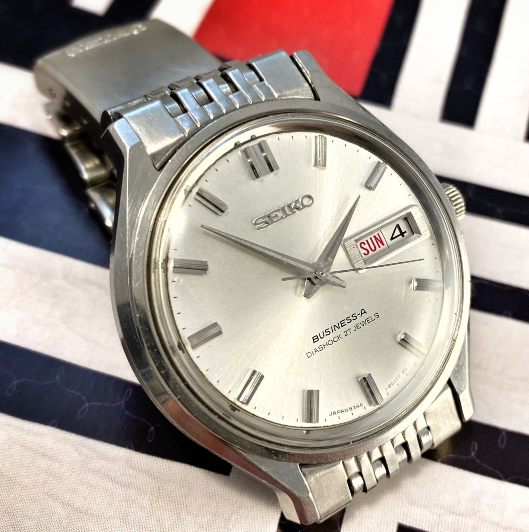 CRISP~1966 SEIKO BUSINESS-A 27 JEWEL 8346-8000 – RETROWATCHGUY