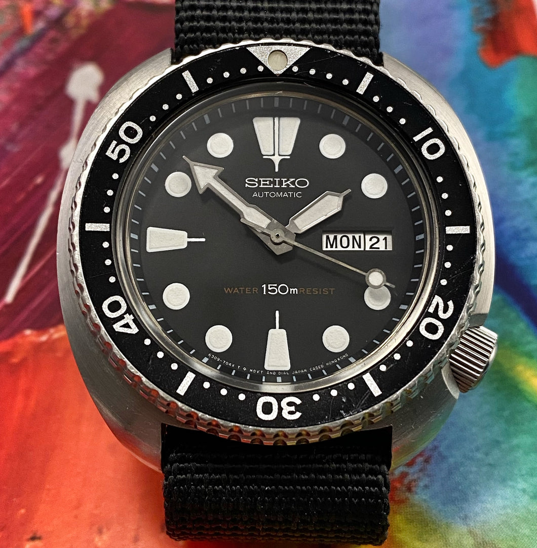 CRISP~NEAR MINT 1987 Seiko 6309-7049 Turtle – RETROWATCHGUY