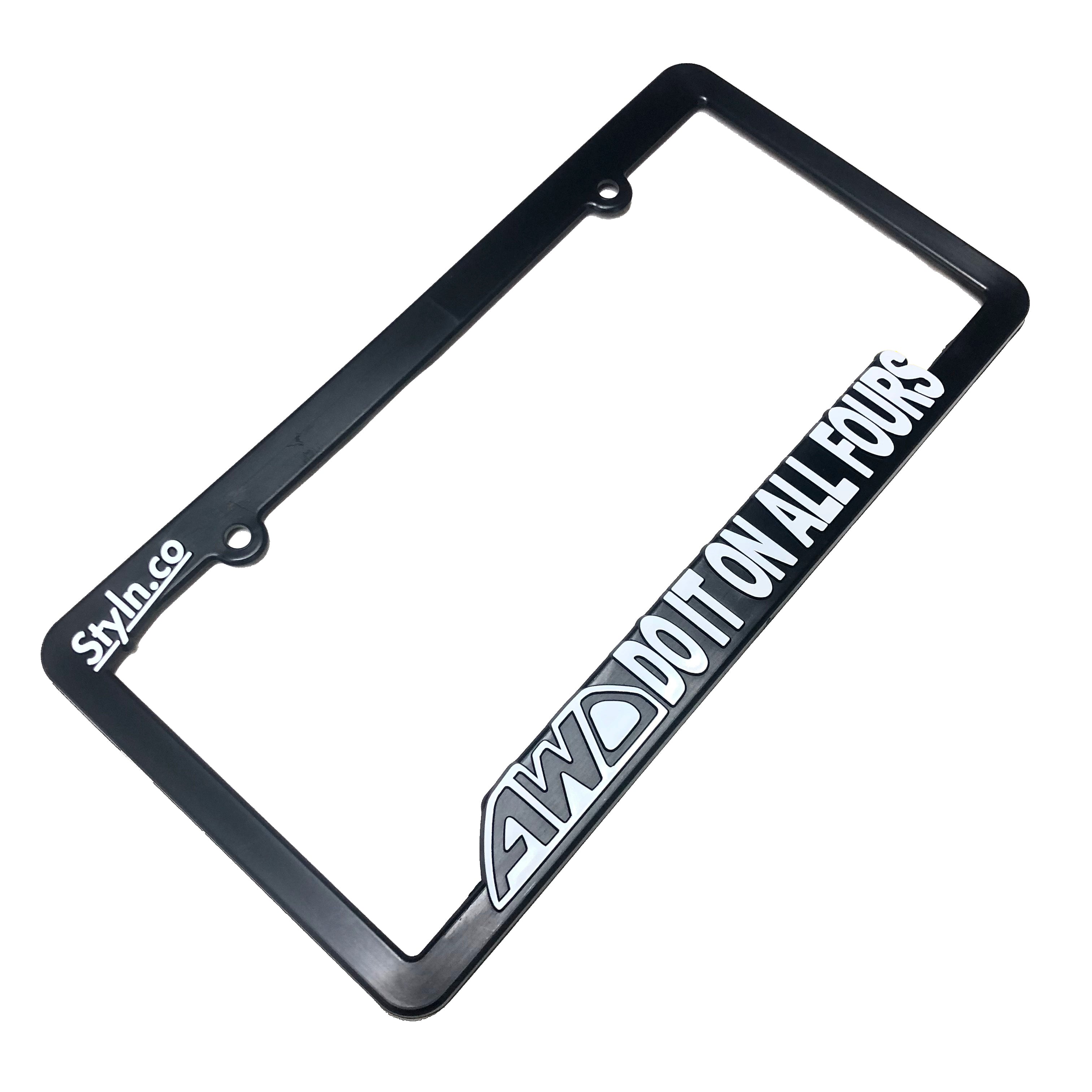 AWD DO IT ON ALL FOURS License Plate Frame | Styln Industries | Reviews ...