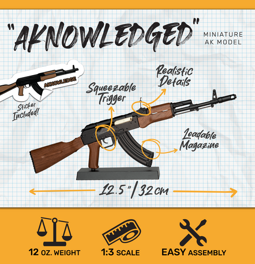 AK-47 Rifle, 1/3 Scale Replica, RW Minis