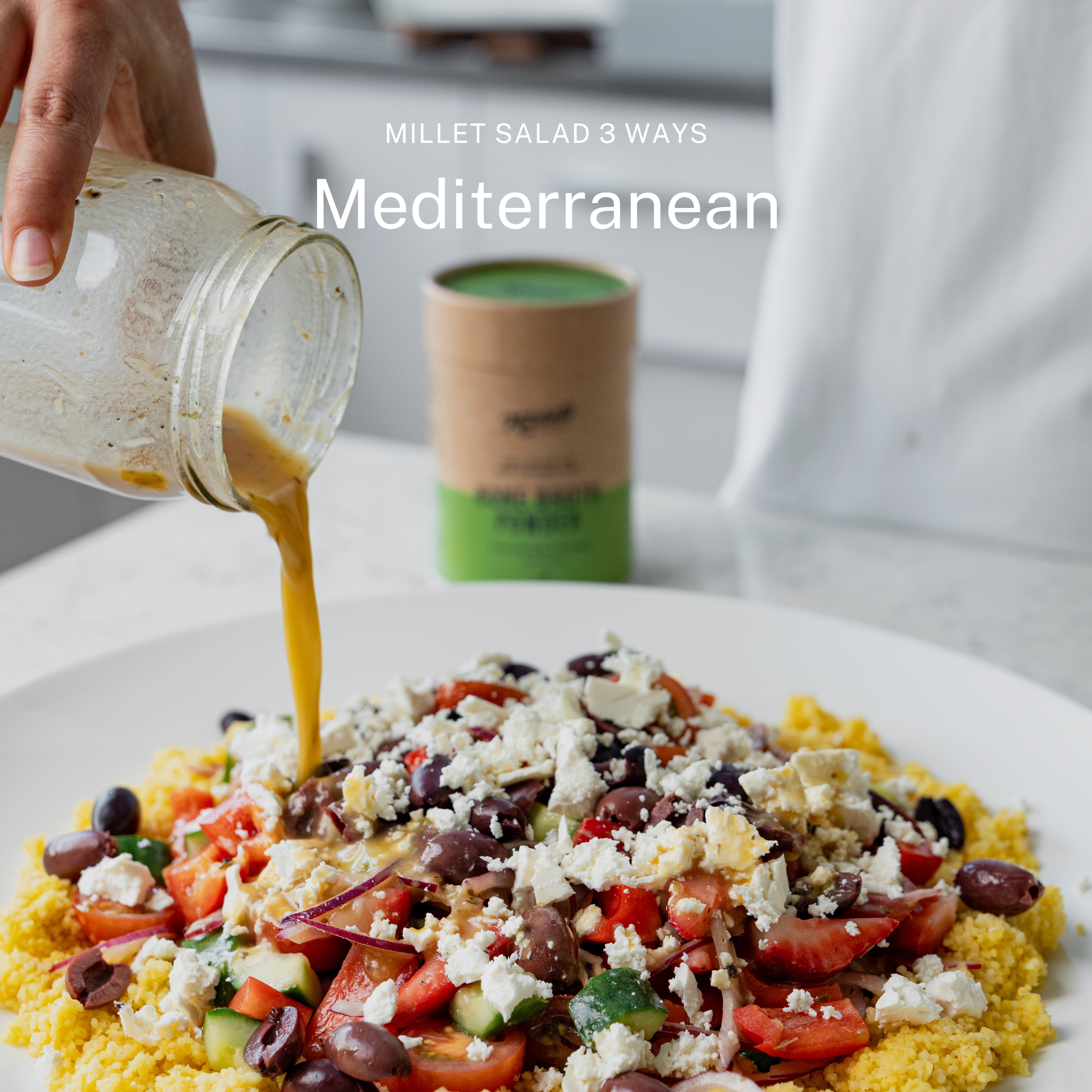 Bone Broth Millet Salad Mediterranean Recipe