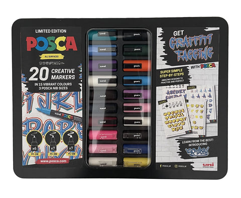 UNI POSCA PAINT Marker Art Pen Posca Set Unique Sets Gift Colours Any  Surface EUR 104,12 - PicClick IT