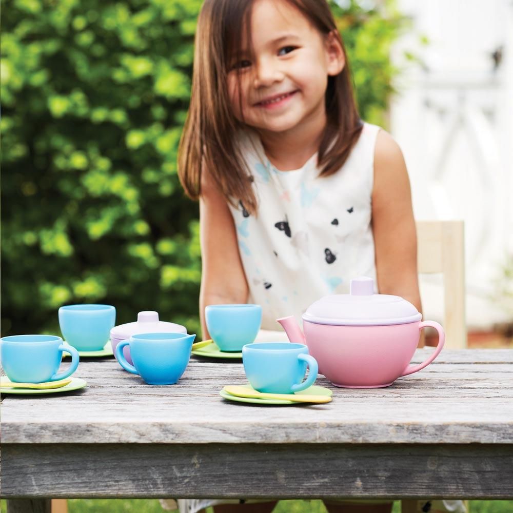 green toys tea set pink