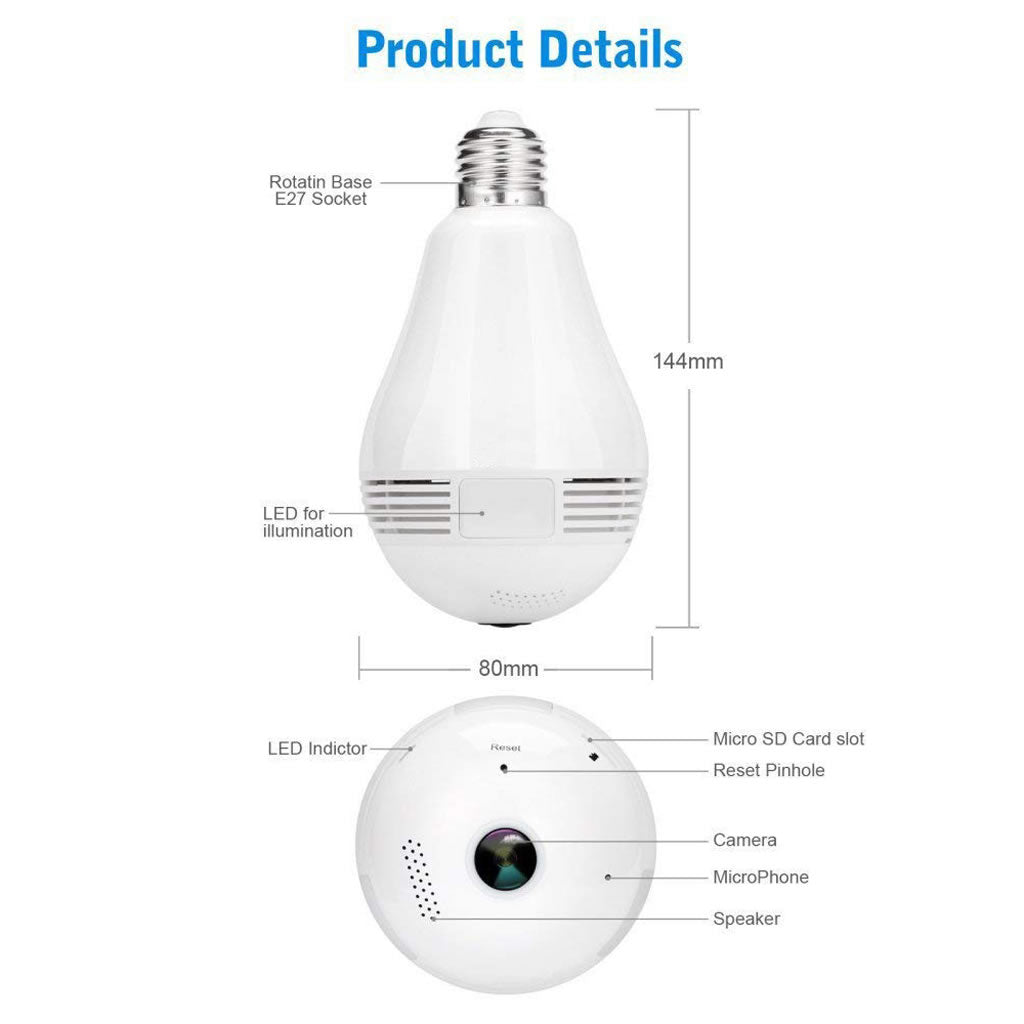 V380 Bulb Light Wireless IP Camera