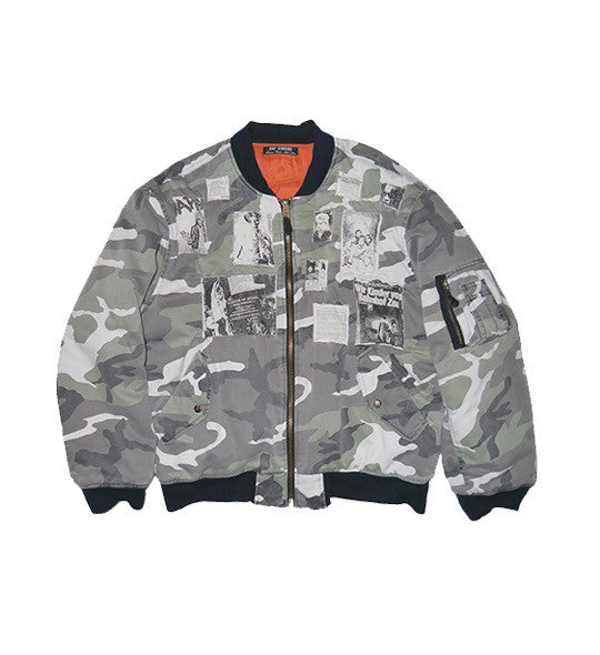 A/W01 'Riot Riot Riot' Camo Bomber by Raf Simons - The Salvages