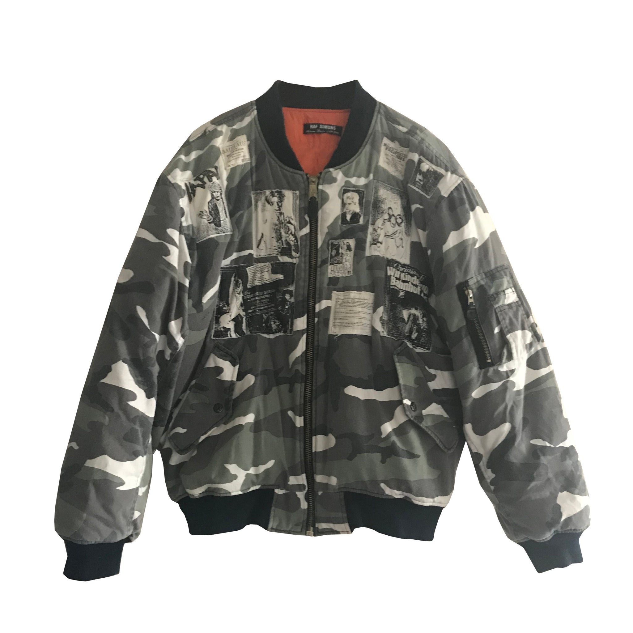 A/W01 'Riot Riot Riot' Camo Bomber by Raf Simons – The Salvages