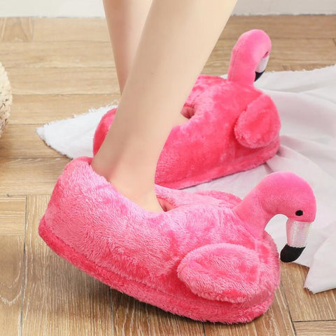 Chaussons Pantoufles Flamant idée cadeau pour femme